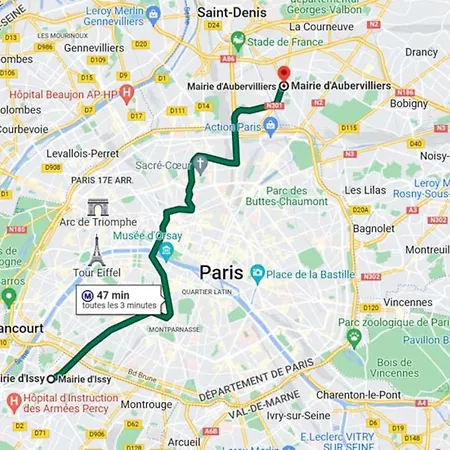 7 People, 5 Minutes Paris, Metro, Parking *